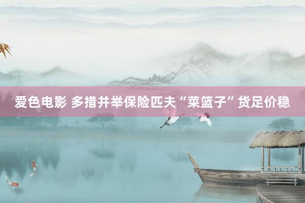 爱色电影 多措并举保险匹夫“菜篮子”货足价稳