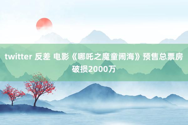 twitter 反差 电影《哪吒之魔童闹海》预售总票房破损2000万